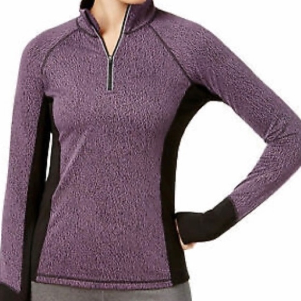 Ideology Purple Activewear Long Sleeve TOP, Size L